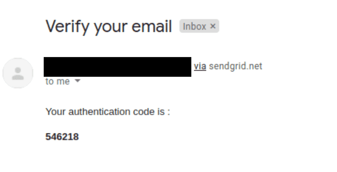 signup email