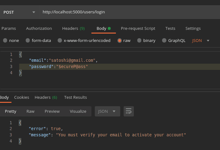 login postman